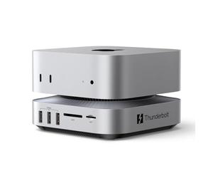 UGREEN Maxidol Thunderbolt 5 Docking Station Revodok 10 en 1 para Mac Mini M4 et M4 Pro con 2*TBT5 120Gbps Carcasa M.2 SSD DisplayPort 8K 60Hz Múltiples Puertos USB y Lector de Tarjetas SD TF 4.0