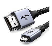 UGREEN Micro HDMI a HDMI 8K a 60Hz 3 pies nuevo | 4K @240Hz, eARC, 48Gbps, bidireccional, Dolby Atmos, 3D, chapado en oro, compatible con cámara GoPro Raspberry Pi 5 Nikon