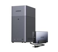 UGREEN NASync DH2300 NAS 2 Bahías + UPS 120W 12000mAh, 4GB RAM, NFC One-Touch, LAN 1GbE, Álbum AI, Fácil para Principiantes, Servidor Hogar (Sin Discos)
