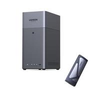 UGREEN NASync DH2300 NAS de Escritorio 2 Bahías + Carcasa M.2 NVMe, 4GB RAM, Conexión NFC One-Touch, LAN 1GbE, Álbum de Fotos AI, NAS Fácil para Principiantes, Servidor NAS para Hogar (Sin Discos)