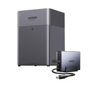 UGREEN NASync DH4300 Plus NAS 4 Bahías + UPS 120W 12000mAh, LAN 2,5GB, 8GB RAM, Conexión NFC One-Touch, Álbum Familiar/Bebé AI, Nube Personal Hogar/Oficina (Sin Discos)