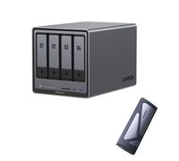 UGREEN NASync DXP4800 Plus, NAS 4 bahías + Carcasa M.2 NVMe, Intel Pentium Gold 8505, 8GB DDR5, 128GB SSD, 10GbE & 2,5GbE, 2 Ranuras M.2 NVMe, HDMI 4K (sin Disco)