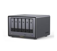 UGREEN NASync DXP6800 Pro, NAS de Escritorio de 6 bahías, CPU Intel i5 1235u de 10 núcleos, 8 GB de RAM DDR5, SSD de 128 GB, 2 Ranuras 10 GbE, 2 Ranuras M.2 NVMe, HDMI 8K, 2 TBT4 (sin Disco)