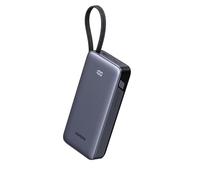 UGREEN Nexode 45W Power Bank 20000mAh Batería Externa Portátil Carga Rápida | 3 EN 1, Cable USB C Integrado, 2 Puertos 1C1A, Cargador PC, LED, Compatible con iPhone 17 16 15 Galaxy S26 S25 iPad MacBook