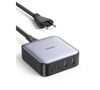UGREEN Nexode 65W Cargador USB C 4 Puertos con Cable de AC 2M, Adaptador de Corriente Compatible MacBook M1 M2 M3, iPhone 16 Plus Pro Max/15/14/13/12, Galaxy S24/S23/S22/S21, iPad, Steam Deck