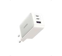 UGREEN Nexode 65W Cargador USB C Carga Rápida Múltiple Tipo C con 3 Puertos Compatible con MacBook Air iPhone 17 Pro MAX Air 16 15 14 13 Galaxy S26 25 24 Pixel 10 Pro iPad (Blanco)