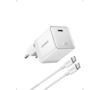 UGREEN Nexode Air 65W Cargador USB C Carga Rápida con Cable USB C (Blanco) | AVS GAN II Alimentador PPS 25W Compatible con MacBook Pro Air iPhone 18 Pro Max 17 16 15 14 13 Galaxy S26 25 Pixel 10