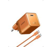 UGREEN Nexode Air 65W Cargador USB C Carga Rápida con Cable USB C (Naranja)