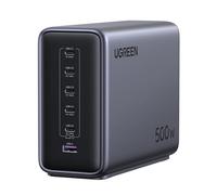 UGREEN Nexode Cargador USB C 500W con 6 Puertos Estación de Carga GAN Compatible con iPhone 17 Pro MAX Air 16 15 14 13 Galaxy S26 25 24 Pixel 10 Pro iPad MacBook M5 M4