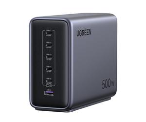 UGREEN Nexode Cargador USB C 500W con 6 Puertos, Estación de Carga GAN, Compatible con MacBook, iPad Pro/Air, iPhone 17 Pro MAX Air/Serie 16-12