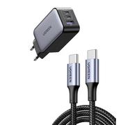 UGREEN Nexode Cargador USB C 65W con UGREEN 2Pack Cable USB C Carga Rápida PD 3.0 100W
