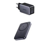 UGREEN Nexode Cargador USB C 65W + Nexode Power Bank Inalámbrico Magnético 10000mAh