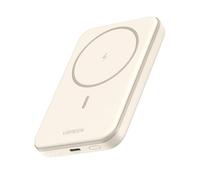 UGREEN Nexode Power Bank Magnético 5000mAh, Batería Externa Carga Rápida PD15W con Cable USB C, Cargador Portátil Inalámbrico Compatible con iPhone 17 Pro MAX Air/16/15/14/13/12(Beige)