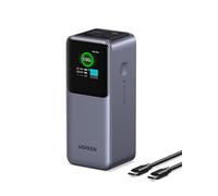 UGREEN Nexode Power Bank 20000mAh 130W, Cargador Portátil con 2 USB C y 1 Tipo A Batería Externa con Pantalla, Compatible con MacBook iPad, iPhone 16/15 Plus Pro MAX, Galaxy S24 Ultra, Gris