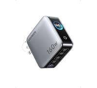 UGREEN Nexode Pro 160W Cargador USB Tipo C 5 Puertos con Pantalla Inteligente, MAX 140W GAN Carga Rápida Adaptador Compatible con Macbook, XPS, iPad Pro, iPhone 17 Pro Max/16/15, Galaxy S26 Ultra S25