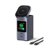 UGREEN Nexode Pro Qi2 15W Power Bank 20000mAh Batería Externa USB C PD 100W | Carga Rápida, 4 EN 1, Charge Magnétique, 3 Puertos 2C1A, Pantalla TFT, Cargador PC, Compatible con iPhone 17 16 15 Galaxy S26