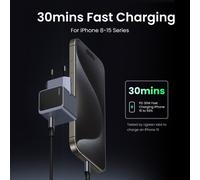 Ugreen - Nexode S 30W USB-C GaN Fast Charger EU gray Teléfono móvil, Batería portátil, Teléfono Gris Corriente alterna Interior