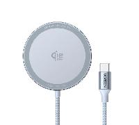 Cargador inalámbrico Ugreen MagFlow 25W magnético USB para coche