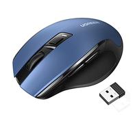 UGREEN Ratón Bluetooth inalámbrico, ergonómico Bluetooth 5.0 y USB 2.4G, desplazamiento ultrarrápido, 5 DPI ajustables, seguimiento suave y preciso, ratón inalámbrico silencioso para PC/portátil