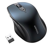 UGREEN Ratón inalámbrico ergonómico Bluetooth 5.0 para portátil, 2.4G inalámbrico con receptor USB, 1000/1600/2000/4000 DPI, ratones silenciosos de 5 botones para MacBook, PC, escritorio, Chromebook