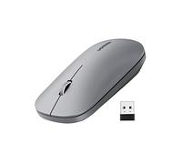 UGREEN Ratón Inalámbrico Silencioso, Ratón USB 2.4GHz 4000 dpi con Receptor USB, Ratón Óptico Ultrafino 4 Niveles dpi Ajustables para Ordenador, Portátil, Macbook, Windows 11 10, macOS, Linux, Gris