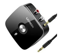 UGREEN Receptor Bluetooth 5.1 aptX HD Audio Adaptador 2RCA 3.5 mm HiFi EDR Baja Latencia Inalámbrico Compatible con Teléfono Tablet Altavoz Amplificador