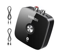 UGREEN Receptor Bluetooth 5.3 EDR 2RCA 3.5mm Tecnología Adaptador Aduio Inalámbrico A2DP HiFi Estéreo Música para Amplificador Altavoz Coche Auricular Móvil Tablets