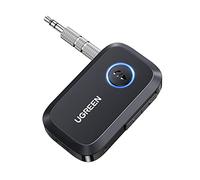UGREEN Receptor Bluetooth 5.4 Jack 3.5mm Adaptador Emisor Aux A2DP Llamadas Manos Libres para Coche Altavoces, Negro