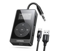 UGREEN Receptor Transmisor Bluetooth 5.3 aptX HQ Adaptador Bluetooth 2 en 1 Jack 3,5mm Audio para Coche Altavoz Auriculares Amplificador TV