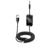 UGREEN Receptor Transmisor Bluetooth 5.4 USB Jack Adaptador 2 en 1 | con Micrófono Aux 3,5 mm y Pantalla LCD para Coche TV Altavoz Auriculares Amplificador