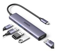 UGREEN Revodok 105 Hub USB C HDMI 4K Adaptador Tipo C 5 en 1 con 100W PD Carga Compatible con MacBook Pro Air M3 M2 M1, iPad, iPhone 16 Plus MAX, Galaxy S24 Ultra, Surface