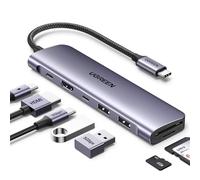 Hub ugreen cm195 usb-c para hdmi, 2x usb-a 3.0, sd/tf, pd