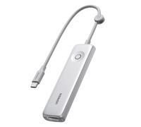 UGREEN Revodok Hub USB C 5 en 1 Adaptador USB C Fino y Ligero | HDMI 4K 60Hz, Transferencia de 10Gbps, PD 100W Carga, Botón de Control, Compatible con MacBook, iPad, iPhone 18 Pro Max