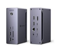 UGREEN Revodok MAX 213 Docking Station Thunderbolt 4 13 En 1 Hub USB C Displayport Doble Pantalla 4K60Hz 8K30Hz Adaptador Tipo C 3.2 10Gbps Ethernet Lector Tarjeta SD TF 3.5mm Alimentación DC 180W