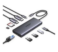 UGREEN Revodok Pro 210 Hub USB C 10 en 1 Docking Station Dual Pantalla | 2 HDMI, Único 8K30Hz, Doble 4K60Hz, Ethernet Gigabit, Carga PD 100W, 5Gbps, 3A1C, SD TF, Compatible con MacBook Pro Air