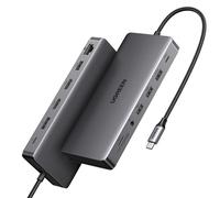UGREEN Revodok Pro 313 Estación de Acoplamiento Doble HDMI DisplayPort Triple Visualización 4K60Hz Hub USB C 13 en 1