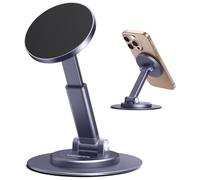 UGREEN Soporte Magnético para iPhone de Mesa, Stand de Escritorio Giratorio y Plegable con 1 Anillo de Metal, No Admite Carga, Gris