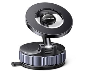 UGREEN Soporte Movil Coche Magnético Magsafe con Succión al Vacío,Imán N52H 3600gf, Soporta más 20KGF, Plegable 360°, Compatible con iPhone 17-12 Pro Max,Múltiples Escenas
