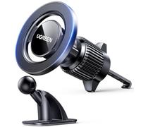 UGREEN Soporte Móvil Coche MagSafe 2 en 1 con Gancho y Base Adhesiva, Suporte Telemovel Carro Giratorio 360° para iPhone 17 Pro MAX Air/16/15/14 para Tablero del Coche & Aire