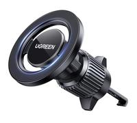 UGREEN Soporte Móvil Coche MagSafe 360° Rotación, Suporte Telemovel Carro Magnético Metálico para Rejilla del Aire, Compatible con iPhone 17 Pro MAX Air/16/15/14; Galaxy S25/S24 etc, Gancho, Negro