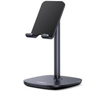 UGREEN Soporte Móvil Mesa, Soporte Teléfono Móvil Ajustable Atril Movil Compatible con iPhone 14 Pro Max/14 Pro/14/13/12/11/X/8, Galaxy S21 Note 20 S10 S9, Xiaomi Redmi Note 10 9 8 Pro(Negro)