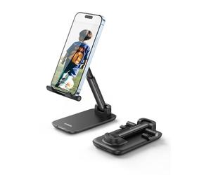 UGREEN Soporte Móvil Mesa, Stand Teléfono Plegable Base Escritorio Ajustable Compatible con iPhone 16/15/14, Redmi, Galaxy S22/S21, Huawei P50/P40