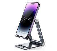 UGREEN Soporte Móvil Mesa, Suporte Teléfono Plegable Multiángulo, Stand Escritorio de Aluminio Compatible con iPhone 14 Pro MAX /14, Galaxy S22, Xiaomi Redmi Note 11 Pro/10 Plata