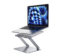 UGREEN Soporte para Computadora Portátil Ergonómico de Aluminio, Elevador Laptop Stand Ajustable en Varios Ángulos Compatible con Dispositivos de 15.6 Pulgadas como MacBook Pro/Air, Surface, HP