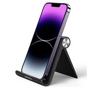 UGREEN,Soporte para teléfono móvil de escritorio con diseño de ángulo ajustable compatible con iPhone 11 Pro, X, 8, 7, 6, Galaxy S9 S8 Note 8, S7, LG G6, Nexus 6P, Google Pixel, HTC, One Plus(negro)