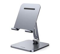 UGREEN Soporte Tablet Mesa, Stand Plegable para Móvil de Aluminio hasta 12,9" Compatible con iPad/Galaxy Tab/MediaPad/iPhone 14/13 Gris
