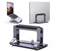 UGREEN Soporte Vertical Horizontal 2 en 1 para Computadora Portátil Gris | Laptop Stand de Aluminio Ajustable Compatible con MacBook Pro Air MateBook Chromebook Surface DELL HP iPad Pro Air Gris