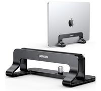 UGREEN Soporte Vertical para Computadora Portátil 15,6", Elevador Laptop Stand de Aluminio Ajustable 12-25mm Compatible con MacBook Pro/Air, Matebook, HP, iPad Negro