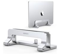 UGREEN Soporte Vertical para Computadora Portátil 15,6" Plata | Elevador Laptop Stand de Aluminio Ajustable 12-25mm Compatible con MacBook Pro/Air, Matebook, HP, iPad