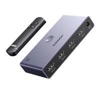UGREEN Switch HDMI 2.1 8K 60Hz 4K 120Hz Switcher 3 Entradas a 1 Salida 1080P Dolby Vision Atmos HDR 3D Alta Velocidad 48Gbps Compatible con PC PS5 PS4 Xbox One 360 DVD TV Box Proyector